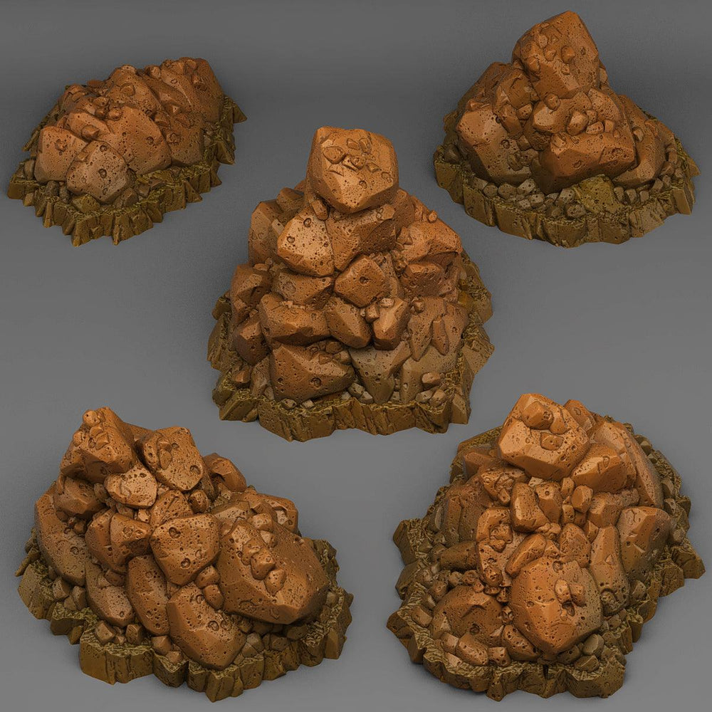 3D Printed Fantastic Plants and Rocks Natural Pile Of Rocks 28mm - 32mm D&D Wargaming (Online Only)