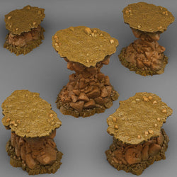 3D Printed Fantastic Plants and Rocks Natural Platform Stones 28mm - 32mm D&D Wargaming (Online Only)