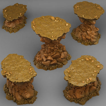 3D Printed Fantastic Plants and Rocks Natural Platform Stones 28mm - 32mm D&D Wargaming (Online Only)