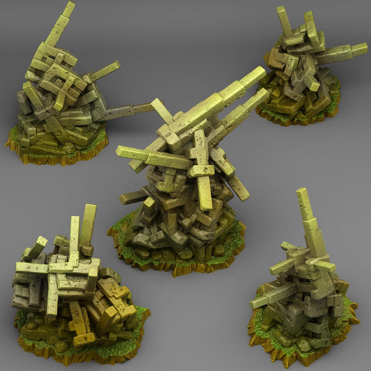 3D Printed Fantastic Plants and Rocks Natural Strap Stones 28mm - 32mm D&D Wargaming (Online Only)