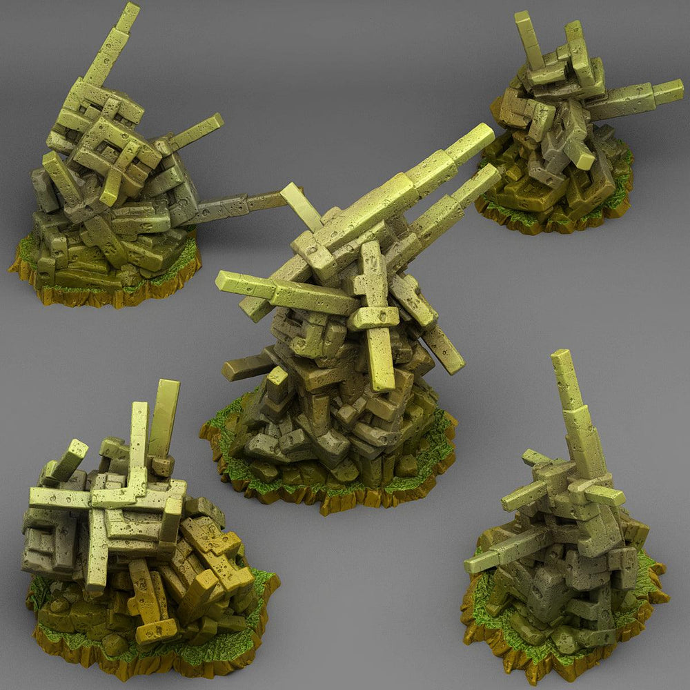 3D Printed Fantastic Plants and Rocks Natural Strap Stones 28mm - 32mm D&D Wargaming (Online Only)