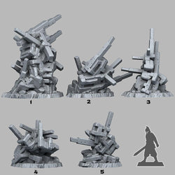 3D Printed Fantastic Plants and Rocks Natural Strap Stones 28mm - 32mm D&D Wargaming (Online Only)