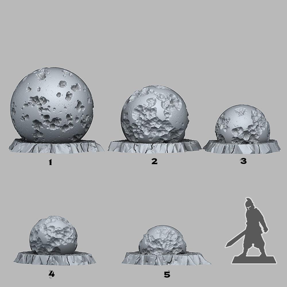 3D Printed Fantastic Plants and Rocks NECROTIC FOCUS CRYSTALS 28mm - 32mm D&D Wargaming (Online Only)