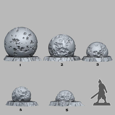 3D Printed Fantastic Plants and Rocks NECROTIC FOCUS CRYSTALS 28mm - 32mm D&D Wargaming (Online Only)