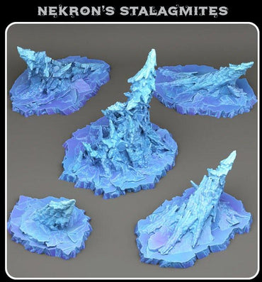 3D Printed Fantastic Plants and Rocks Nekron's Stalagmites 28mm - 32mm D&D Wargaming (Online Only)