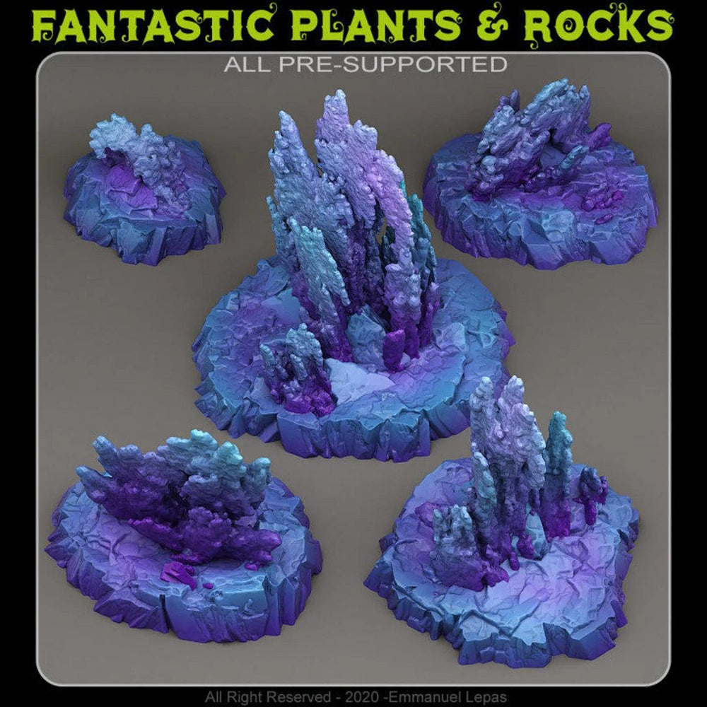 3D Printed Fantastic Plants and Rocks Neptunian Rocks 28mm - 32mm D&D Wargaming (Online Only)