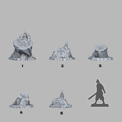 3D Printed Fantastic Plants and Rocks Occult Sacrifice Stones 28mm - 32mm D&D Wargaming (Online Only)