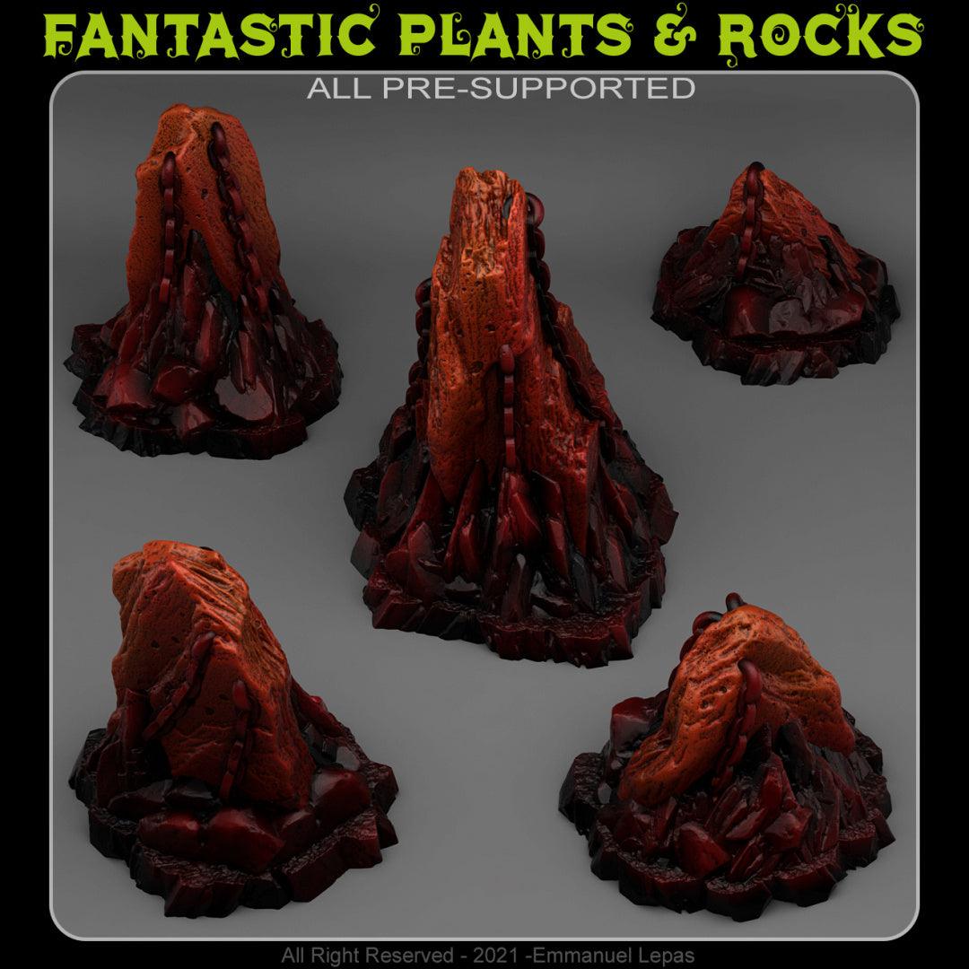 3D Printed Fantastic Plants and Rocks OLD HELL ROCKS 28mm - 32mm D&D Wargaming (Online Only)
