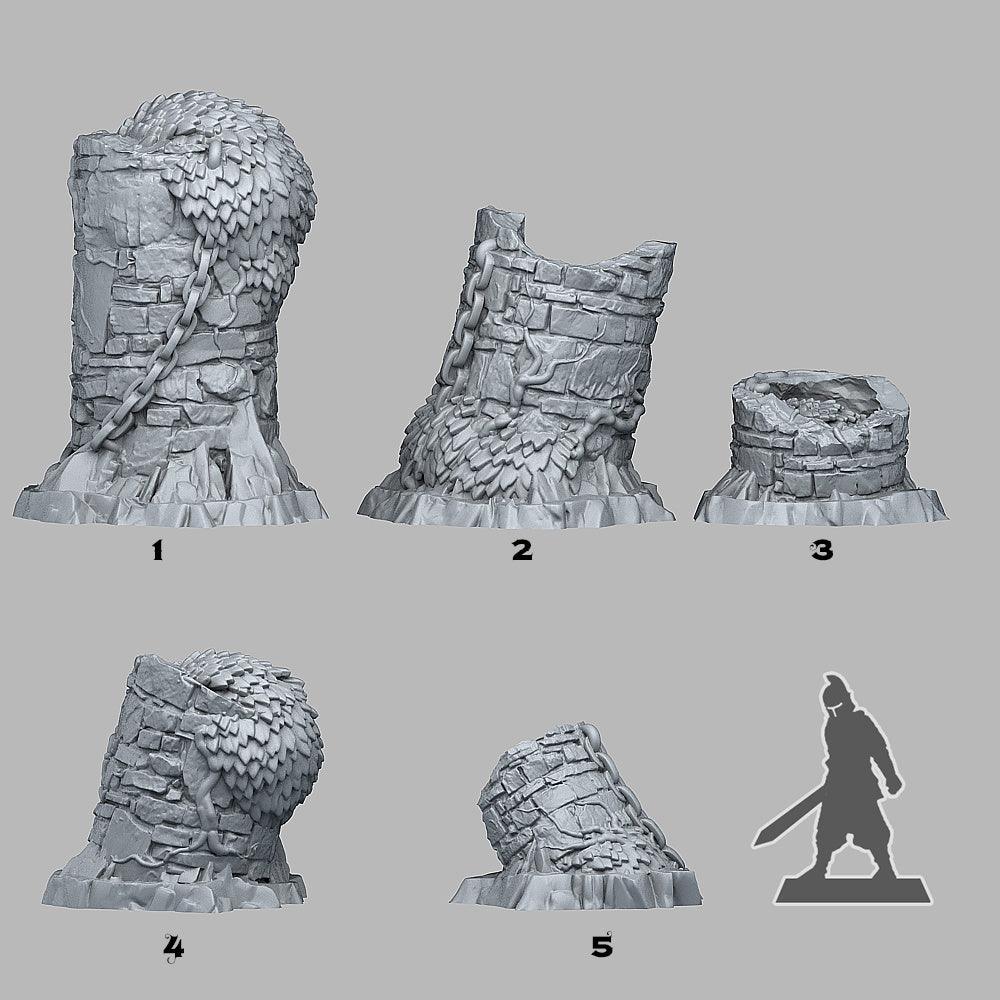 3D Printed Fantastic Plants and Rocks Overgrown Cisterns 28mm - 32mm D&D Wargaming (Online Only)