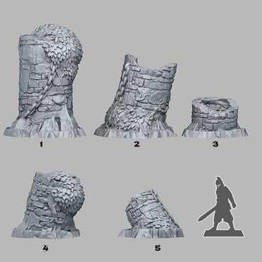 3D Printed Fantastic Plants and Rocks Overgrown Cisterns 28mm - 32mm D&D Wargaming (Online Only)