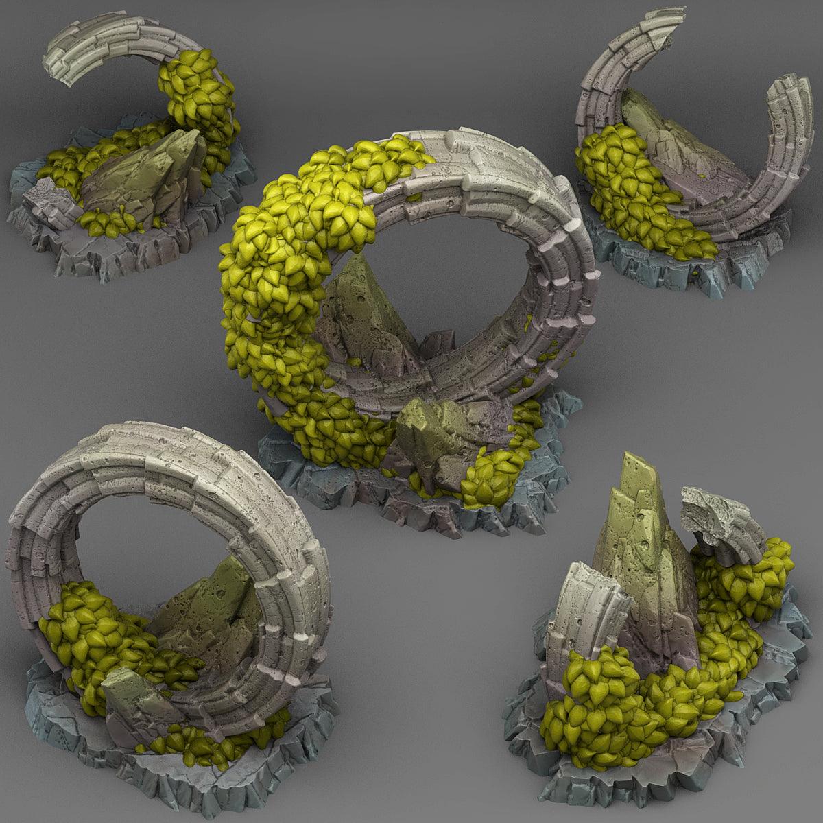 3D Printed Fantastic Plants and Rocks Pandora Ruins 28mm - 32mm D&D Wargaming (Online Only)