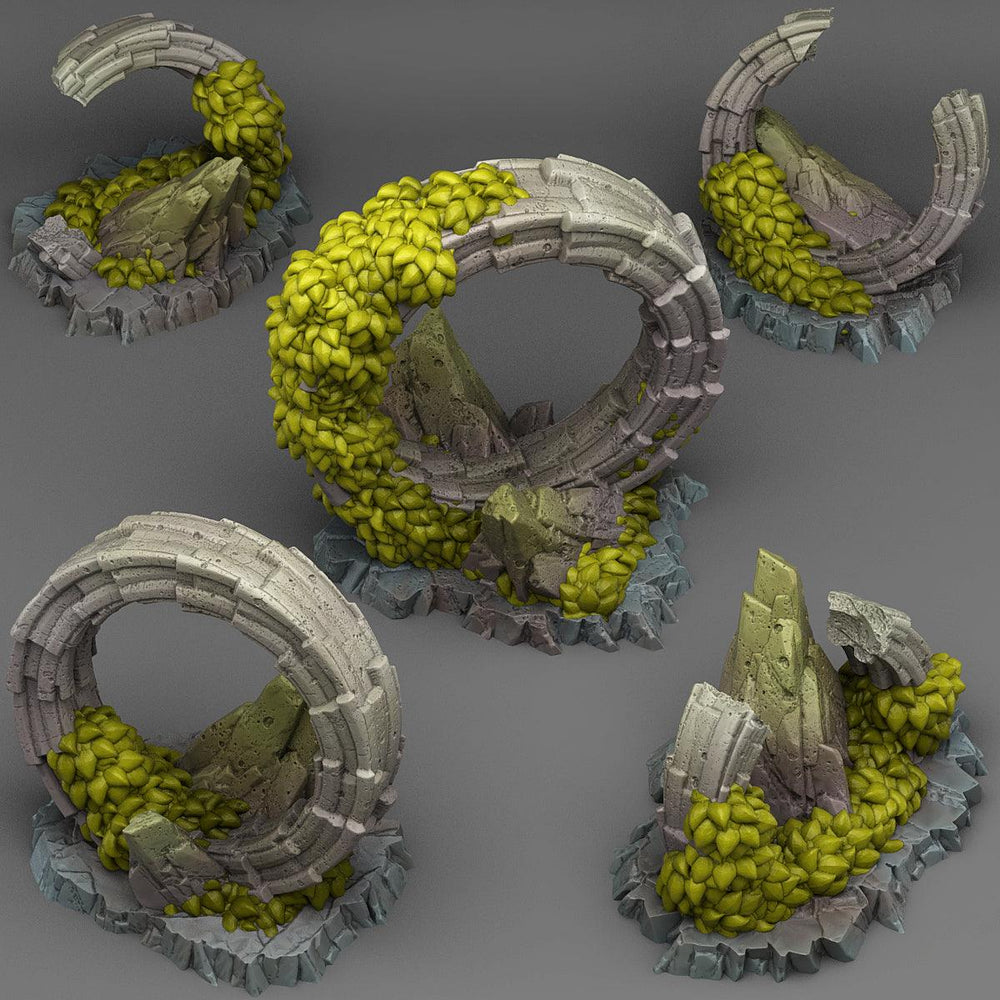 3D Printed Fantastic Plants and Rocks Pandora Ruins 28mm - 32mm D&D Wargaming (Online Only)