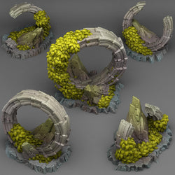3D Printed Fantastic Plants and Rocks Pandora Ruins 28mm - 32mm D&D Wargaming (Online Only)