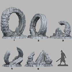 3D Printed Fantastic Plants and Rocks Pandora Ruins 28mm - 32mm D&D Wargaming (Online Only)