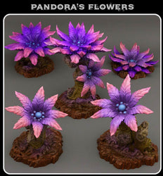 3D Printed Fantastic Plants and Rocks Pandora's Flowers 28mm - 32mm D&D Wargaming (Online Only)