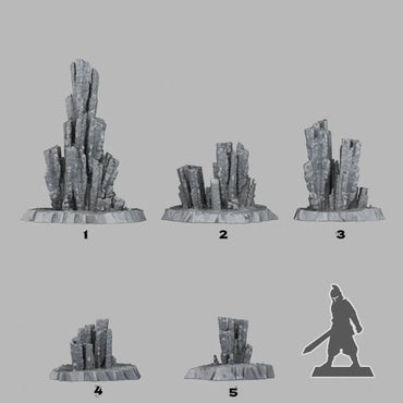 3D Printed Fantastic Plants and Rocks Parasites Stalagmites 28mm - 32mm D&D Wargaming (Online Only)