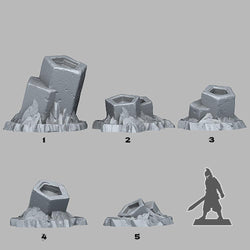 3D Printed Fantastic Plants and Rocks Pentalore Scrying Pools 28mm - 32mm D&D Wargaming (Online Only)