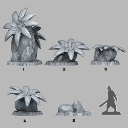 3D Printed Fantastic Plants and Rocks Phosphoresent Berry Flowers 28mm - 32mm D&D Wargaming (Online Only)