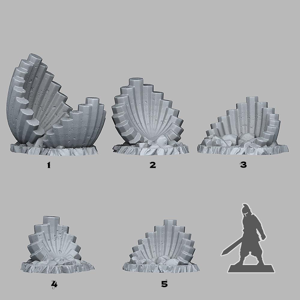 3D Printed Fantastic Plants and Rocks Pipe-organ Basalt 28mm - 32mm D&D Wargaming (Online Only)