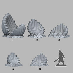 3D Printed Fantastic Plants and Rocks Pipe-organ Basalt 28mm - 32mm D&D Wargaming (Online Only)