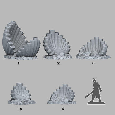 3D Printed Fantastic Plants and Rocks Pipe-organ Basalt 28mm - 32mm D&D Wargaming (Online Only)