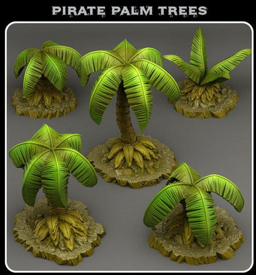 3D Printed Fantastic Plants and Rocks Pirates Palm Trees 28mm - 32mm D&D Wargaming (Online Only)