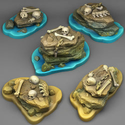 3D Printed Fantastic Plants and Rocks Pirates Stones 28mm - 32mm D&D Wargaming (Online Only)