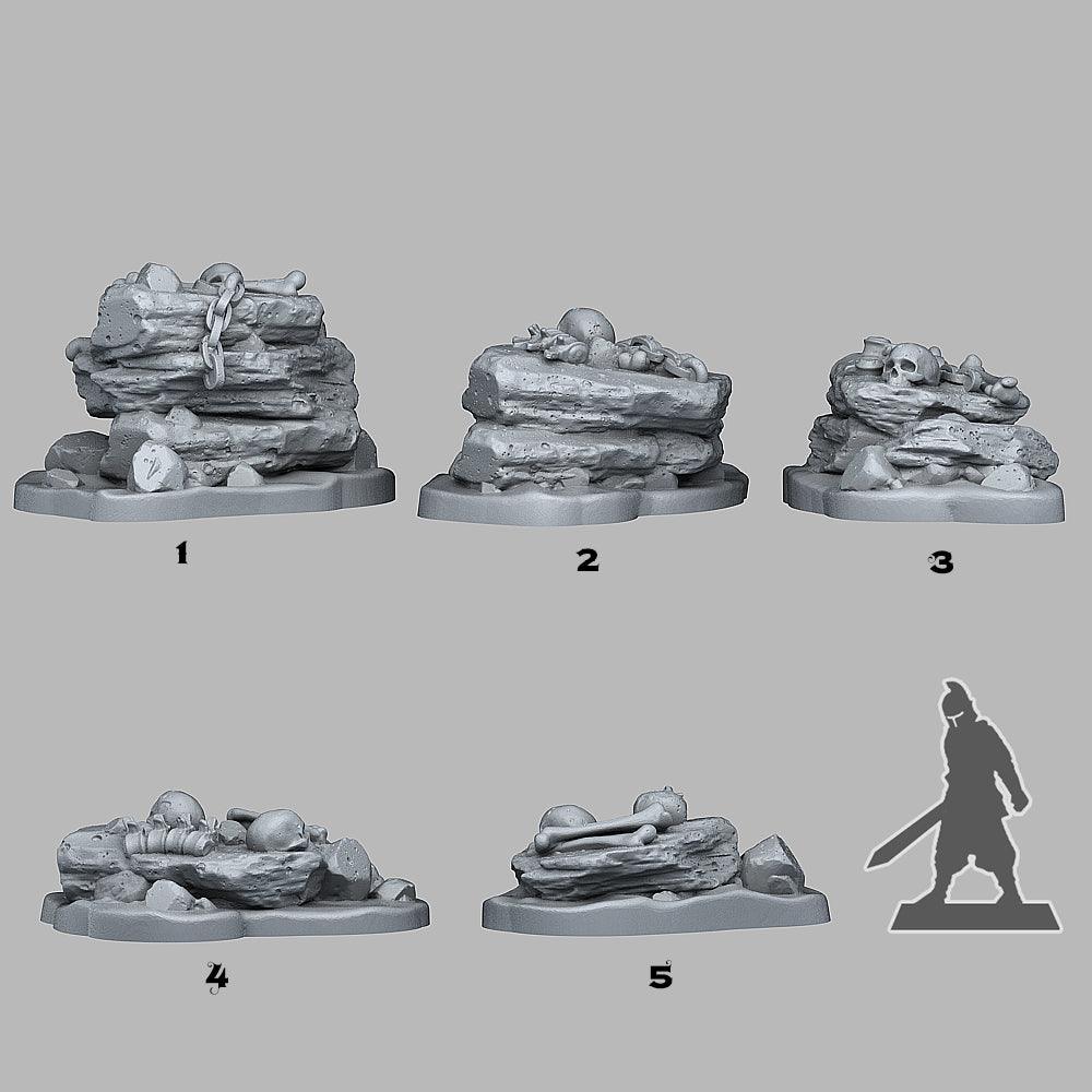 3D Printed Fantastic Plants and Rocks Pirates Stones 28mm - 32mm D&D Wargaming (Online Only)