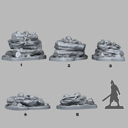 3D Printed Fantastic Plants and Rocks Pirates Stones 28mm - 32mm D&D Wargaming (Online Only)