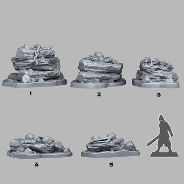 3D Printed Fantastic Plants and Rocks Pirates Stones 28mm - 32mm D&D Wargaming (Online Only)