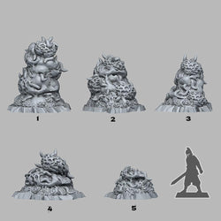 3D Printed Fantastic Plants and Rocks Plague Rocks 28mm - 32mm D&D Wargaming (Online Only)