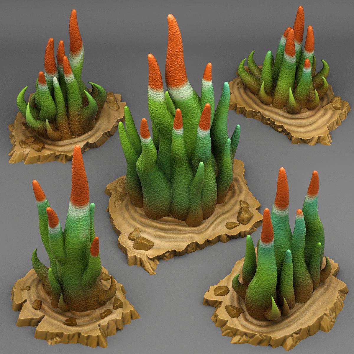 3D Printed Fantastic Plants and Rocks Poisonous Feeler Cactus 28mm - 32mm D&D Wargaming (Online Only)