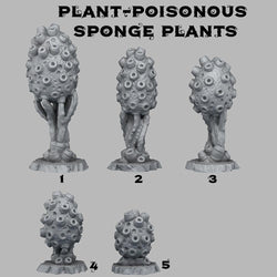 3D Printed Fantastic Plants and Rocks Poisonous Sponge Plants 28mm - 32mm D&D Wargaming (Online Only)