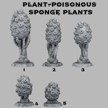3D Printed Fantastic Plants and Rocks Poisonous Sponge Plants 28mm - 32mm D&D Wargaming (Online Only)