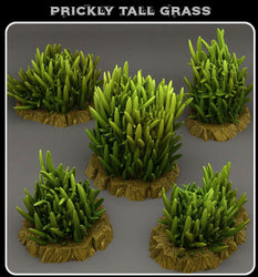 3D Printed Fantastic Plants and Rocks Prickly Tall Grass 28mm - 32mm D&D Wargaming (Online Only)