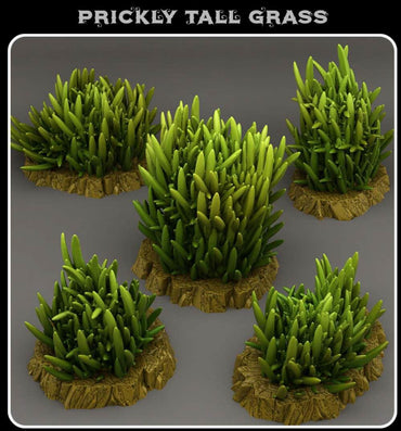 3D Printed Fantastic Plants and Rocks Prickly Tall Grass 28mm - 32mm D&D Wargaming (Online Only)