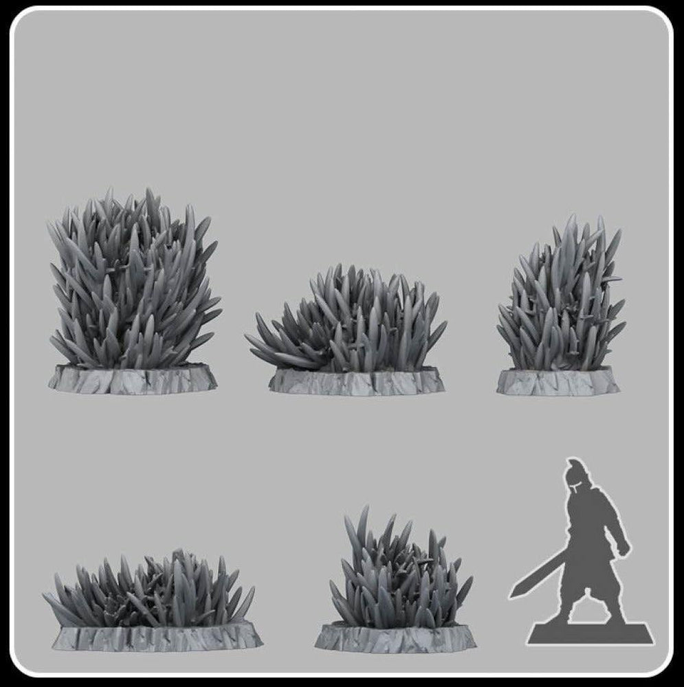 3D Printed Fantastic Plants and Rocks Prickly Tall Grass 28mm - 32mm D&D Wargaming (Online Only)