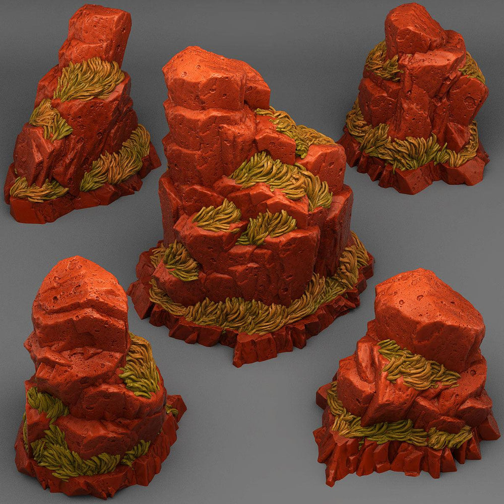 3D Printed Fantastic Plants and Rocks Red Giant Rock 28mm - 32mm D&D Wargaming (Online Only)