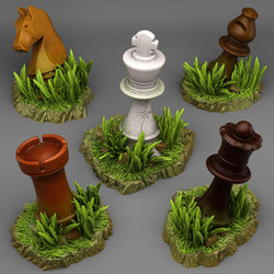 3D Printed Fantastic Plants and Rocks RED QUEEN'S CHESS 28mm - 32mm D&D Wargaming (Online Only)