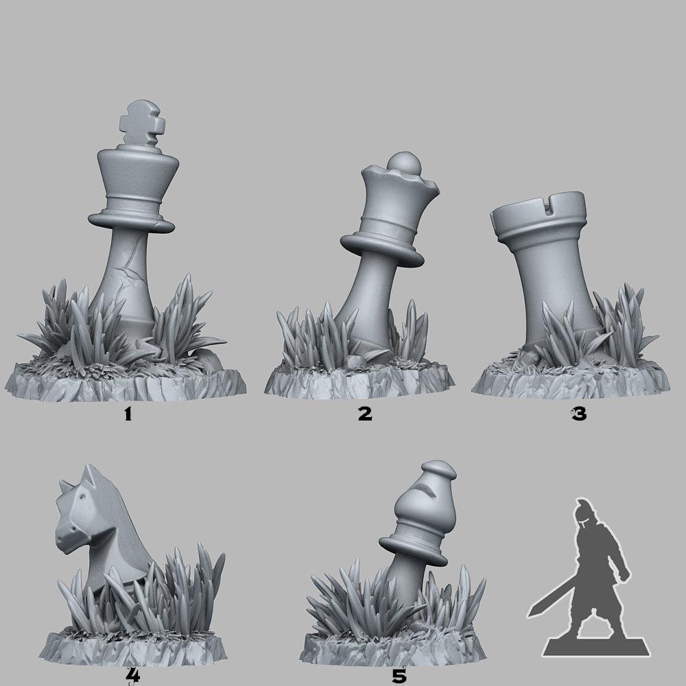 3D Printed Fantastic Plants and Rocks RED QUEEN'S CHESS 28mm - 32mm D&D Wargaming (Online Only)