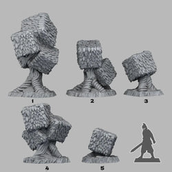 3D Printed Fantastic Plants and Rocks Red Queen's Trees 28mm - 32mm D&D Wargaming (Online Only)