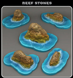 3D Printed Fantastic Plants and Rocks Reef Stones 28mm - 32mm D&D Wargaming (Online Only)