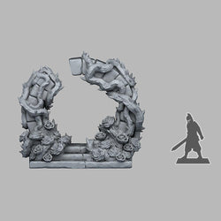 3D Printed Fantastic Plants and Rocks Rose Portal 28mm - 32mm D&D Wargaming (Online Only)