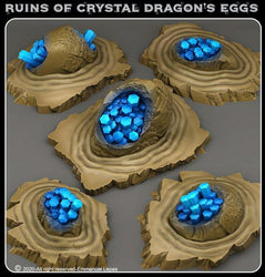 3D Printed Fantastic Plants and Rocks Ruins Of Crystal Dragon's Eggs 28mm - 32mm D&D Wargaming (Online Only)