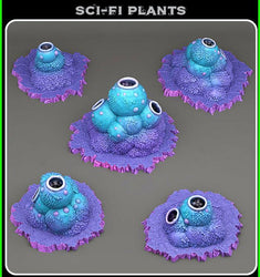 3D Printed Fantastic Plants and Rocks Sci Fi Plants 28mm - 32mm D&D Wargaming (Online Only)