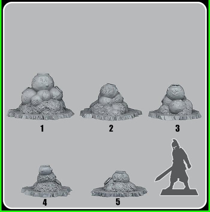 3D Printed Fantastic Plants and Rocks Sci Fi Plants 28mm - 32mm D&D Wargaming (Online Only)