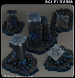 3D Printed Fantastic Plants and Rocks Scifi Ruins 28mm - 32mm D&D Wargaming (Online Only)