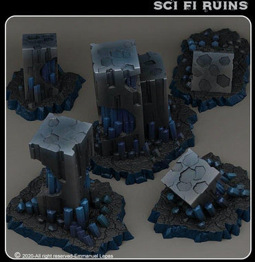 3D Printed Fantastic Plants and Rocks Scifi Ruins 28mm - 32mm D&D Wargaming (Online Only)