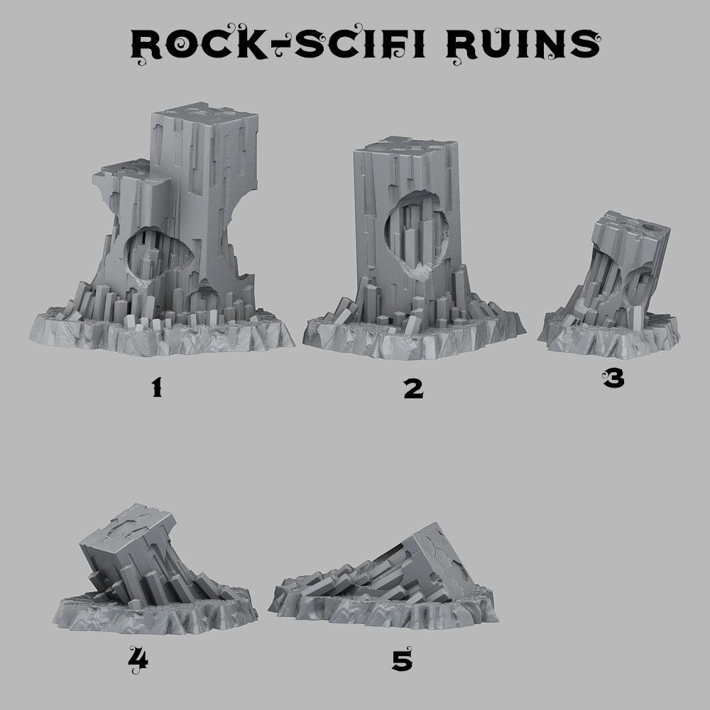 3D Printed Fantastic Plants and Rocks Scifi Ruins 28mm - 32mm D&D Wargaming (Online Only)