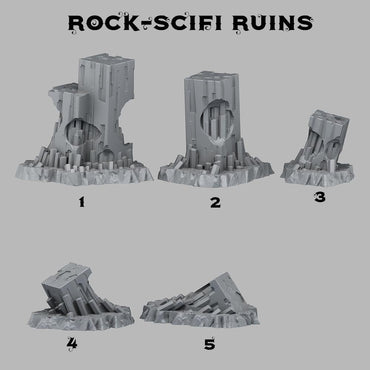 3D Printed Fantastic Plants and Rocks Scifi Ruins 28mm - 32mm D&D Wargaming (Online Only)